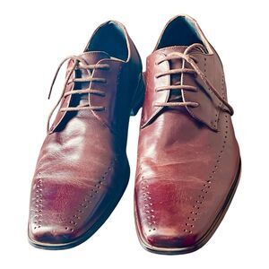 Stacy Adams Men’s Oxford Dress Shoes Size 12D Cognac Lace Up EUC